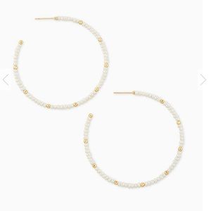Kendra Scott Scarlet Hoops in Pearl